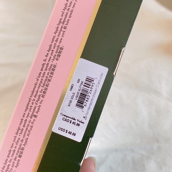 Kate Spade Pink glitter airpod pro case - Picture 4 of 7